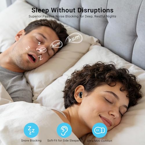 Bluetooth 6.0 Noise Cancelling Sleep Headphones for Side Sleepers