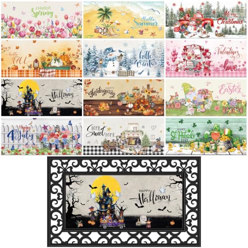 10x22 Inch Interchangeable Door Mat for Front Door