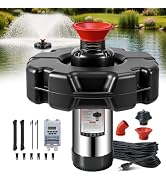 SCHUPETHAUER Pond Fountain Aerator, 1HP 110V 750W 15000 GPH Stainless Steel Fountain Pump with 2 ...