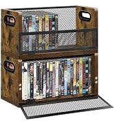 Salajory CD Storage Case with Window 6 Pack, Each Storage Box Holds 35 CDs, Desktop & Closet CD O...