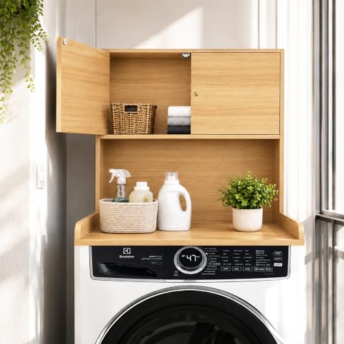 Over Washer and Dryer Shelves for Laundry Room