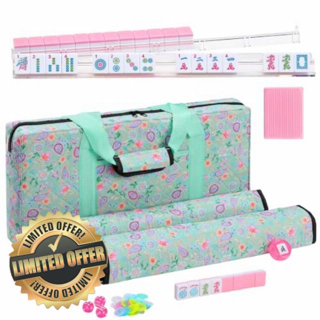 American Mahjong Set with166 Pink Tiles