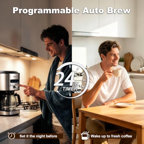 Keep Warm Glass Carafe Coffee Makers