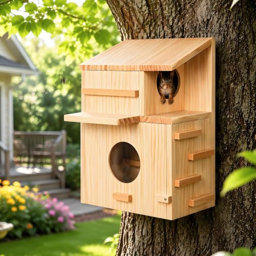 Easy Install Squirrel House Shelter for Tree or Fence