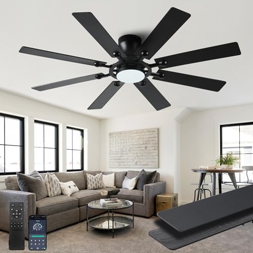 54 inch Low Profile Ceiling Fan with Light and Remote Control