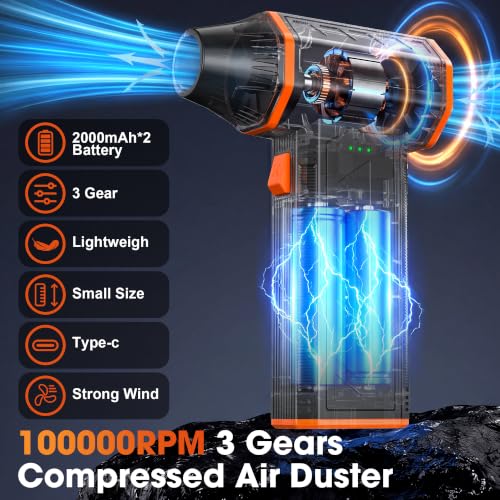 100000RPM Electric Air Duster Super Power Mini Blower
