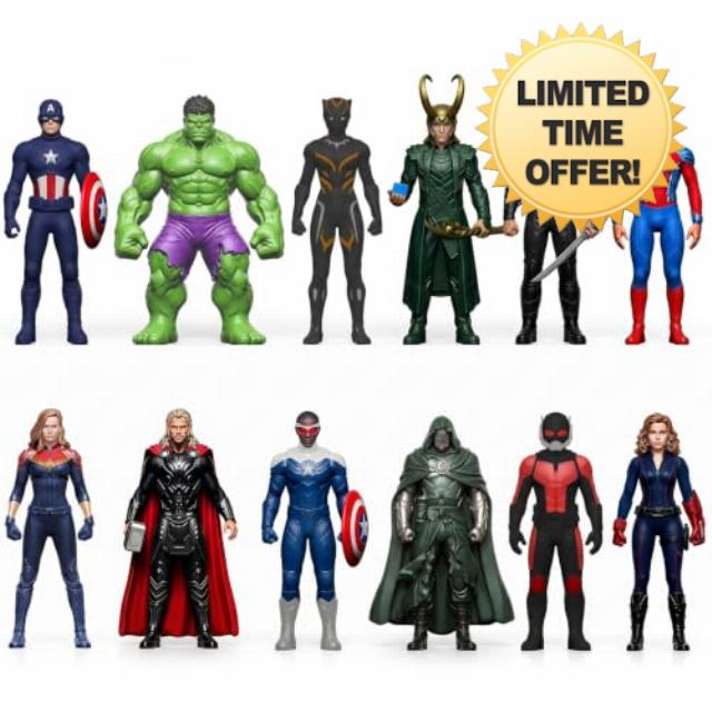 12Pcs Super Hero Figures Toy