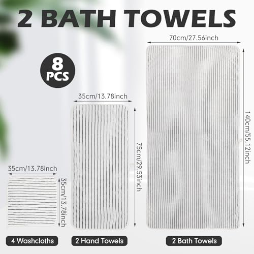 4 Washcloths Absorbent Quick Dry Shower Cloth for Bathroom Hotel