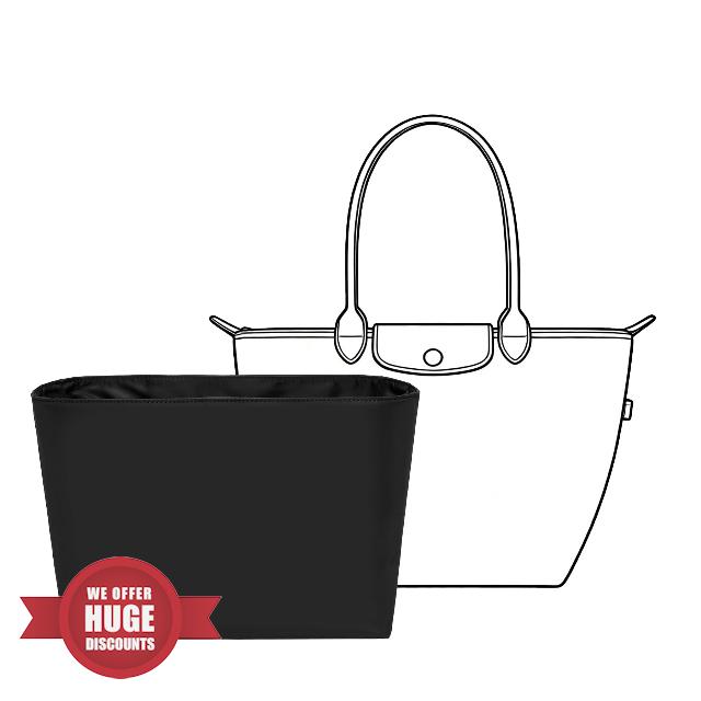 Purse Organizer Insert with 13" Laptop Sleeve for Longchamp Large                                                          Nylon