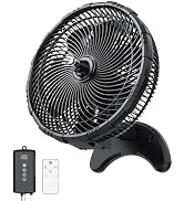 AURATHEA 8'' Misting Fan with Clip, 20000mAh Battery Operated Portable Mist Fan, 3 Speeds, 3 Mist...