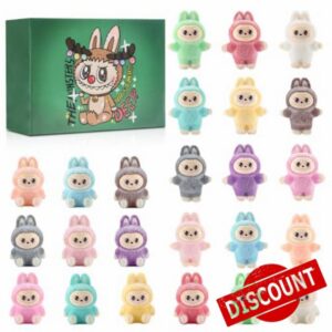 24-Pack Flocked Collectible Figures for Kids