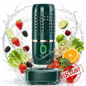 Wireless Produce Cleaner Device for Washing Veggie fruit Grains Rice                                                          Portable Fruit and Vegetable Cleaner Machine with OH-Ion Technology