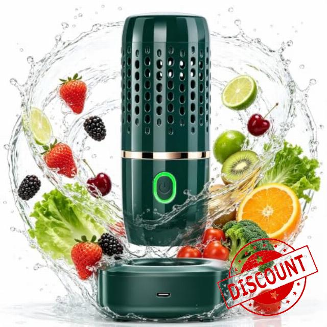 Wireless Produce Cleaner Device for Washing Veggie fruit Grains Rice                                                          Portable Fruit and Vegetable Cleaner Machine with OH-Ion Technology