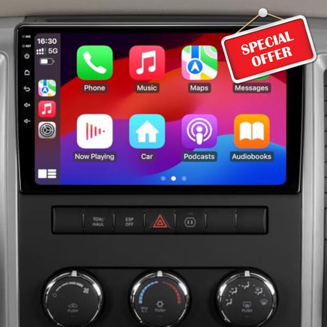 10.2" 64GB Car Radio Stereo Upgrade for 2009-2012 Dodge Ram 1500 2500 3500