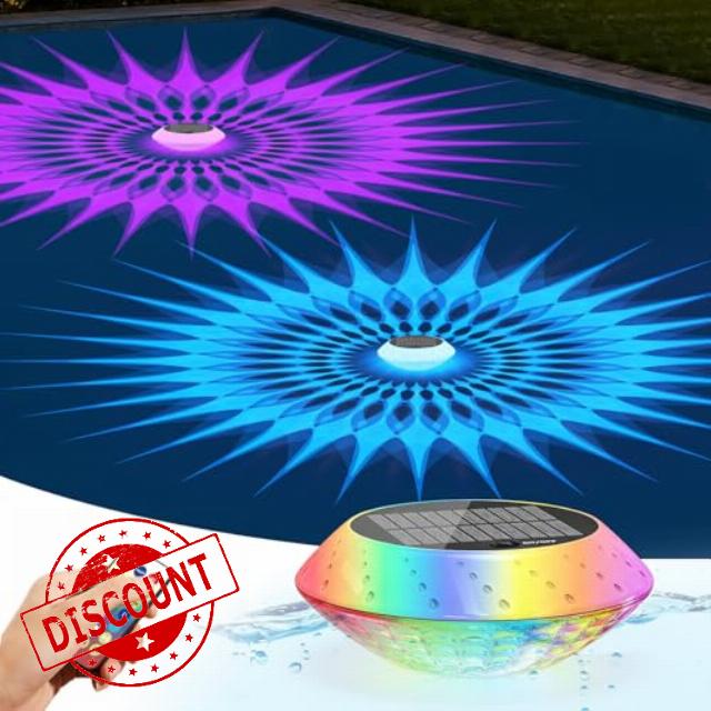 2026 Upgrade Solar Powered Floating Pool Lights(1 Pack)