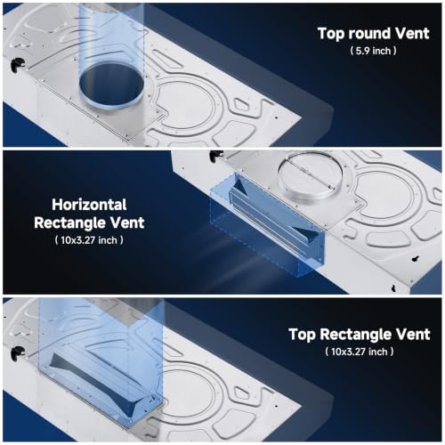 LED lights & dishwasher-safe baffle filters 3 outlets
