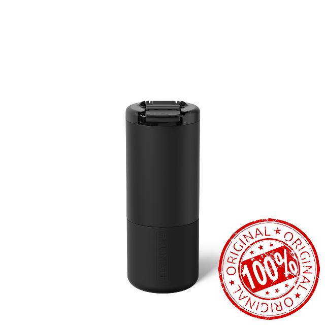 BrüMate Strova 18oz 100% Leakproof Insulated Coffee Mug | Ceramic-Lined Interior | Built-In Silicone Sleeve for Travel | Locking Flip Lid (Matte Black)