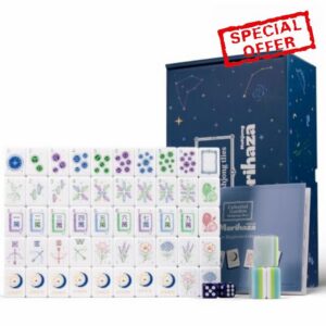 Premium American Mahjong Set – Zodiac Edition with 160 Engraved Acrylic Tiles