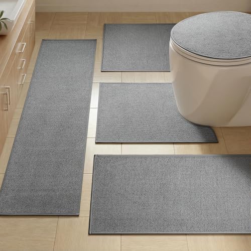 Ultra Thin Bath Mat Absorbent Non Slip Bath Rugs for Bathroom Washable
