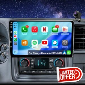 64G Car Radio for Chevy Silverado Tahoe Suburban GMC Sierra Yukon 2003-2006 | Clavhop 10inch 5GWiFi Upgrade Stereo for Chevrolet Avalanche Impala Malibu