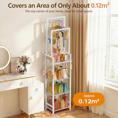 Space-Saving Narrow Purse Shelf for Small Space