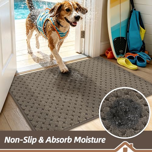 Woven-Look Washable Welcome Floor Mat