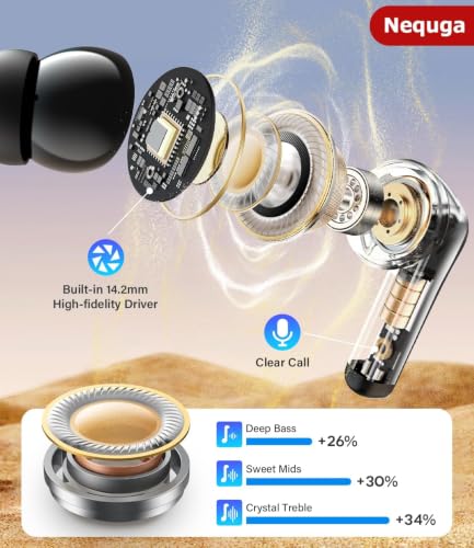 IPX7 Waterproof Bass Stereo Earphones for iPhone Android Phone/Laptop