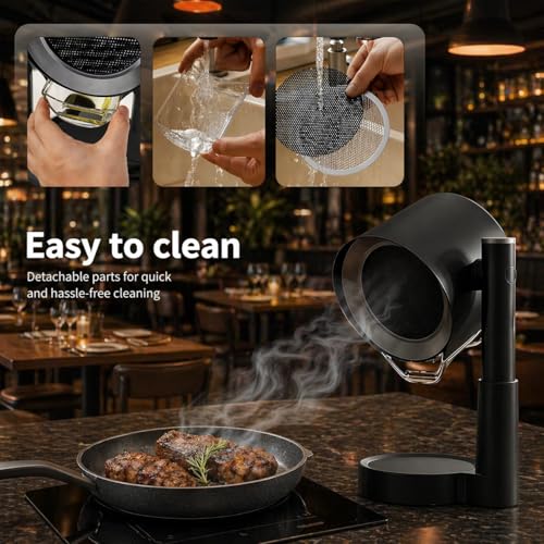 Desktop Cooking Fan for Smoke and Oil Vapor