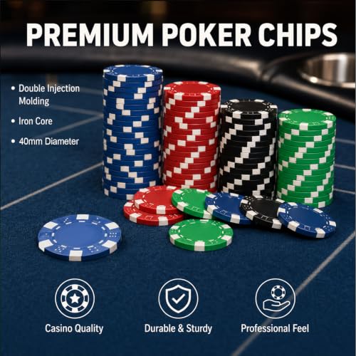 5 dice & dealer button. Perfect for home games