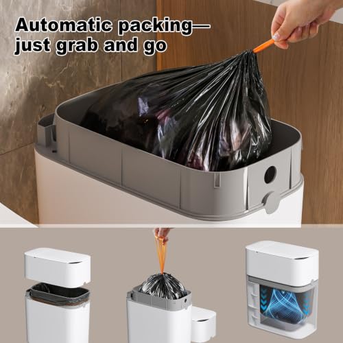 3.5 Gallon Slim Smart Small Plastic Trash Bin
