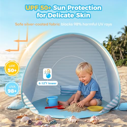 Portable Toddler Sun Shelter with Mesh Ventilation