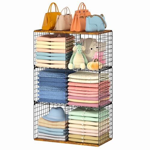 Stackable Space-saving Clothing Shelves for Clothes