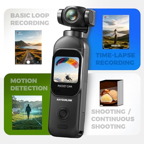 One-button Recording Camcorder with 64GB Card for Daily Use