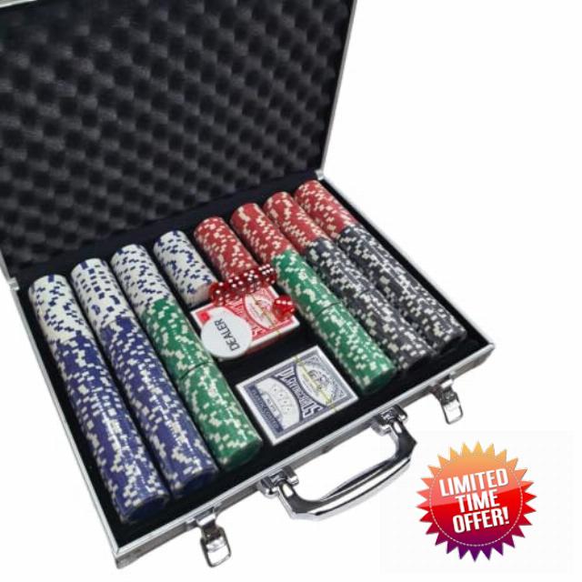 500 Pcs Poker Chip Set 40mm Casino Weight Iron Core Texas Holdem Blackjack | 8-10 player set in aluminum case