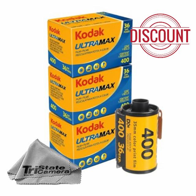 Kodak GC/UltraMax 400 35mm Color Negative Film (3-Pack) – 36 Exposures per Roll