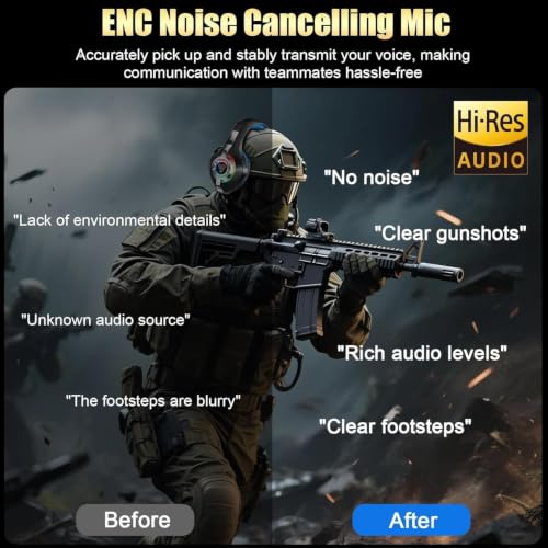 45H RGB Lights 2026 Gaming Headphones with ENC Mic