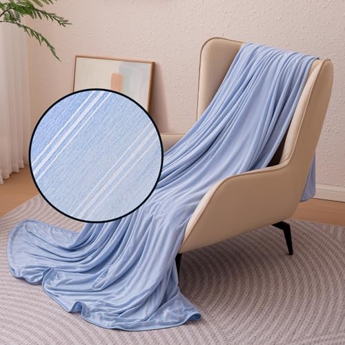 Reversible Lightweight Thin Throw Blanket for Bed
