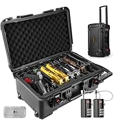 Pistol Gun Case for Multi Handguns - Hold Multiple Pistols & Magazines, Pre-cut Waterproof Hard S...