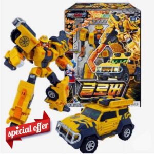 Metal Cardbot S GLOBER Gold SUV Vehicle Transforming Robot Car Toy