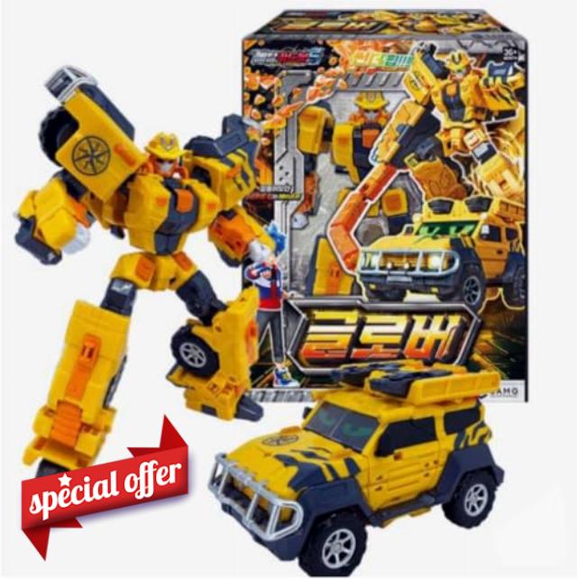Metal Cardbot S GLOBER Gold SUV Vehicle Transforming Robot Car Toy