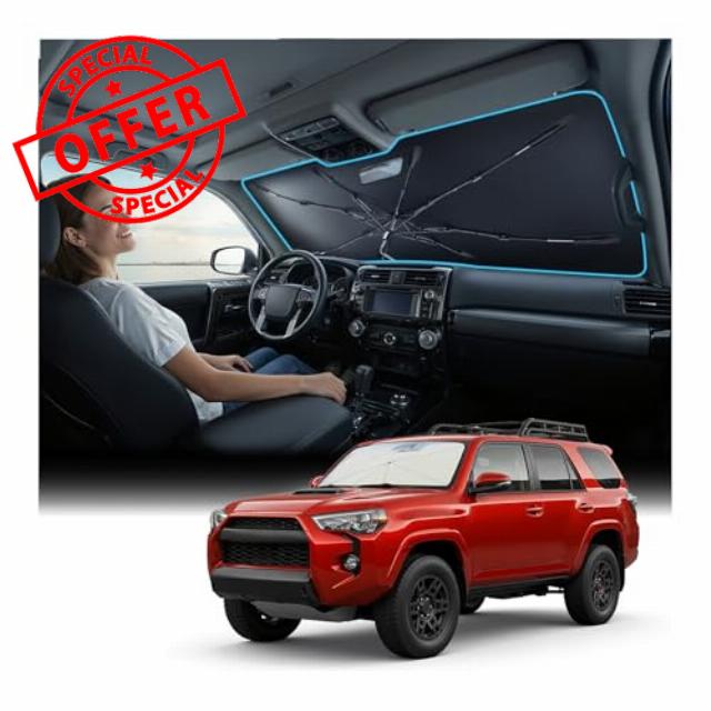 Nmoiss Windshield Sun Shade Umbrella Custom Fit for Toyota 4Runner 2010-2026 Accessories
