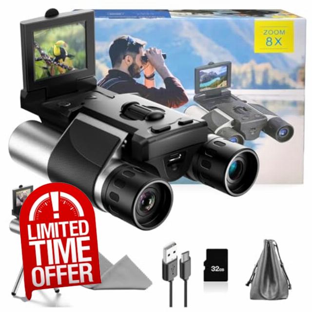 Digital Binoculars with Camera - 8X Digital Zoom
