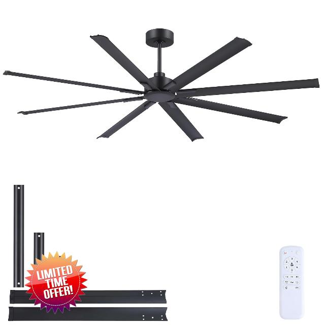 84 Inch Ceiling Fans No Light