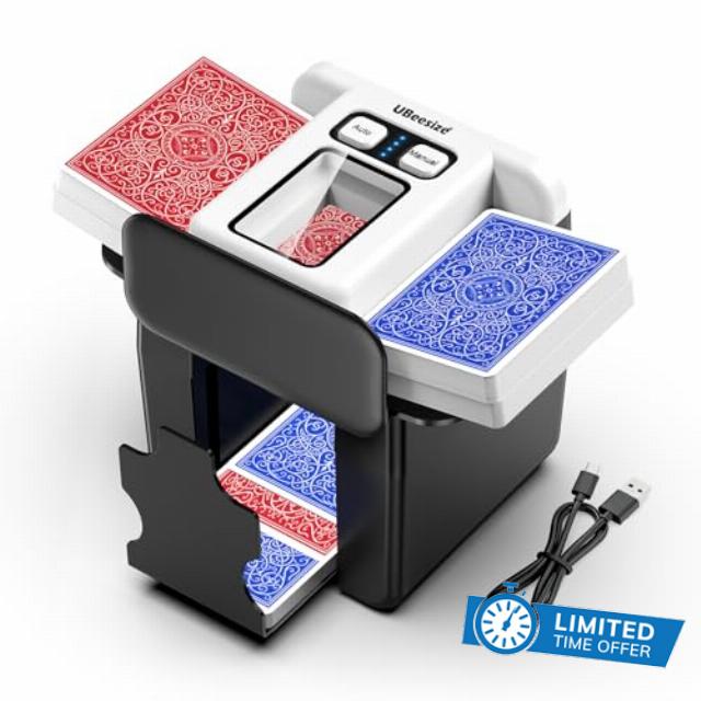 UBeesize 4 Deck Automatic Card Shuffler