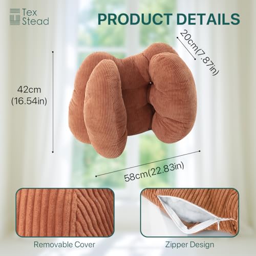 Lower Back Pain Relief Cushion for Sitting (Orange)
