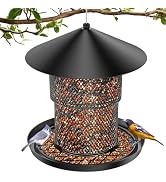 Hanging Bird Feeder, Birdfeeder Hanging for Garden Yard Outside Hanging Bird Feeder Tray - Metal ...