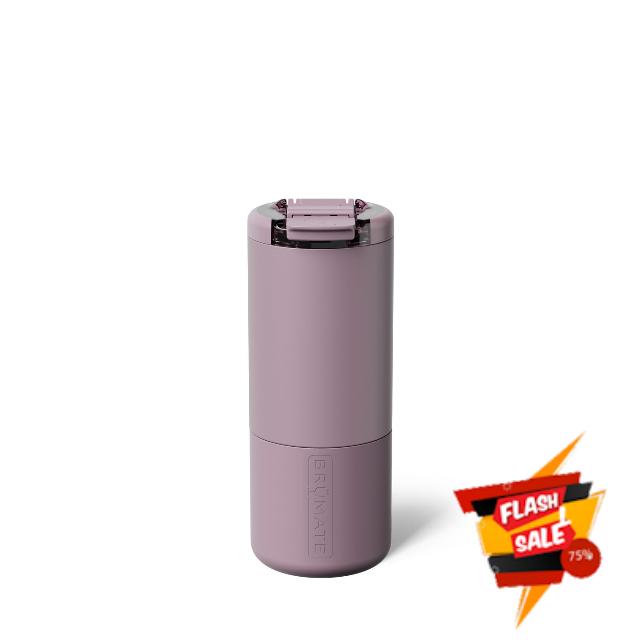 BrüMate Strova 18oz 100% Leakproof Insulated Coffee Mug | Ceramic-Lined Interior | Built-In Silicone Sleeve for Travel | Locking Flip Lid (Lilac Dusk)