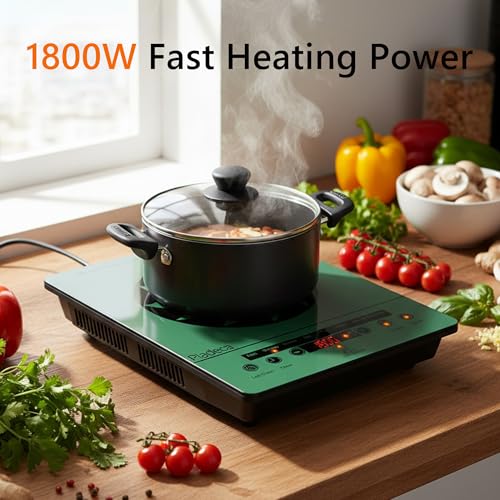Green Single Burner Electric Cooktop