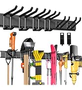 BlumeTrec Garden Tool Organizer, Up 48 Long Handle Tool, Garage Storage and Organization with Sid...