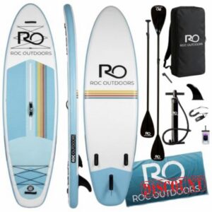 Roc Inflatable Stand Up Paddle Board 10' 6" with Premium SUP Paddle Board Accessories